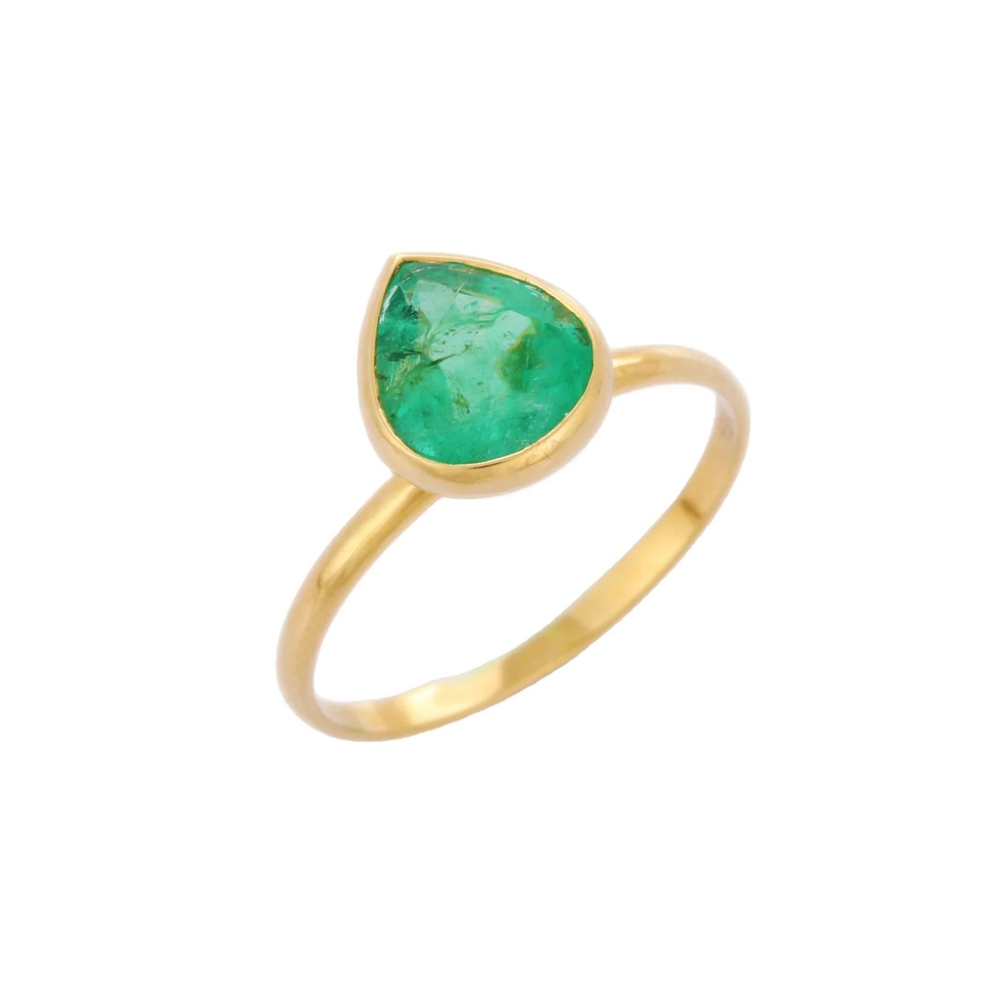 Esmeralda anillo Indo Oro