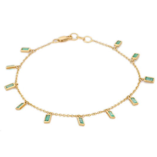 Esmeraldas pulsera Moorea Oro