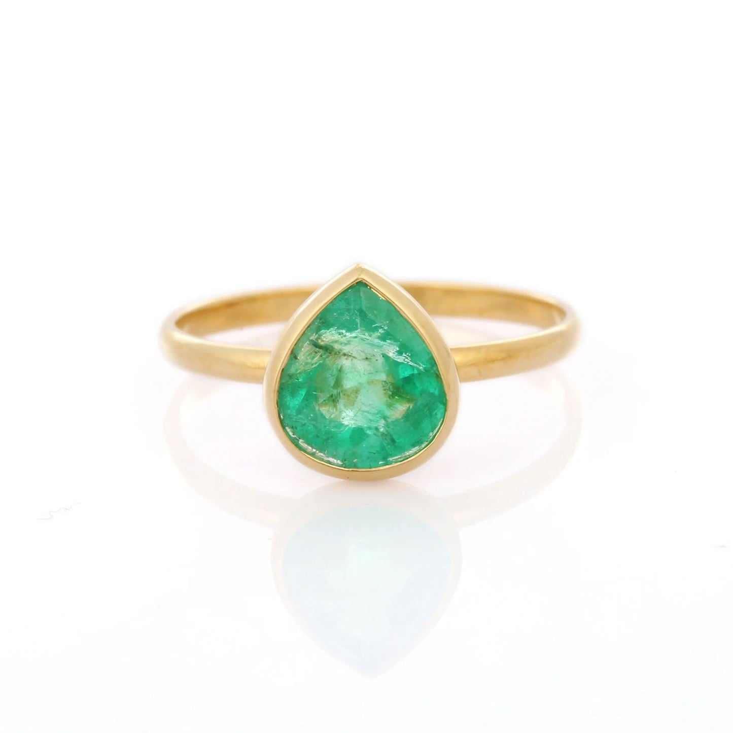 Esmeralda anillo Indo Oro