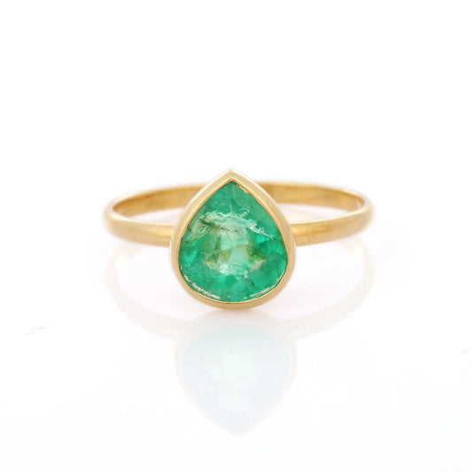Esmeralda anillo Indo Oro